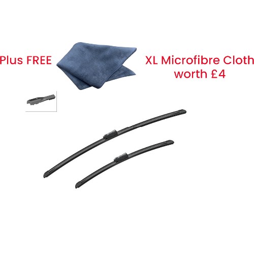 Bosch Wiper Blade 3 397 007 864 - A864S plus Free XL Microfibre Cloth