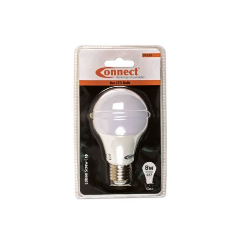 Connect 8W LED Bulb 6500K E27 ES Fitting Cold White 1pc - MPN 30525