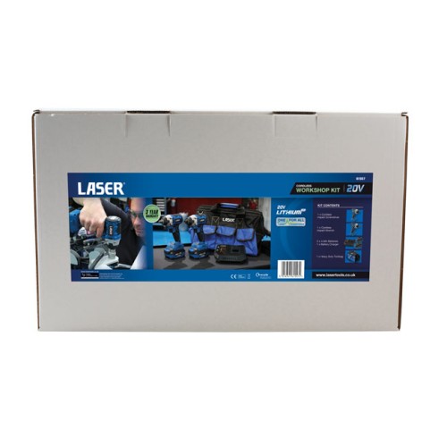 Laser Tools Cordless Tools 20V Workshop Kit (Euro) - MPN 61557