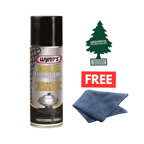 Wynns Diesel EGR Cleaner 200ml + Large Microfibre Cloth & FREE Air Freshener