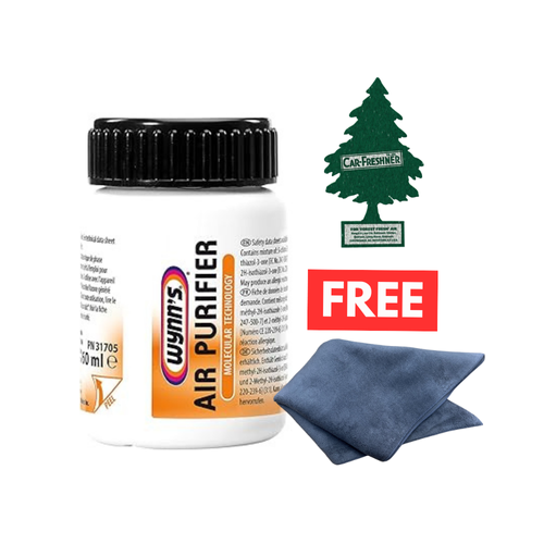 Wynn’s Car Air Purifier + Large Microfibre Cloth & FREE Air Freshener