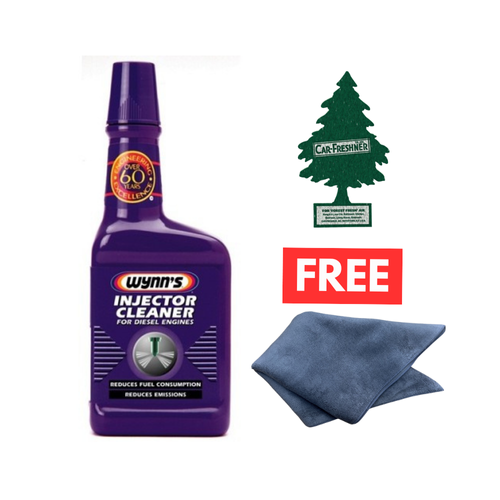 Wynns Diesel Injector Cleaner 325ml + Microfibre Cloth & FREE Air Freshener