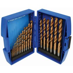 Laser Tools Titanium Coated Drill Set 19pc - MPN 4004