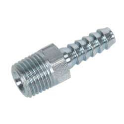 Sealey AC08 Screwed Tailpiece Male 1/4"BSPT - 1/4" Hose Pack of 5