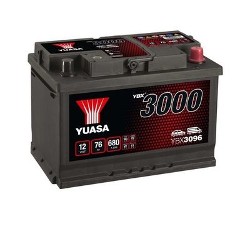 YBX3096 12V 76Ah 680A Yuasa Black Yuasa SMF Battery